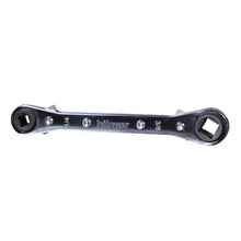 Hilmor® 1839042 Straight Service Wrench, 1/4 x 3/16 in and 3/8 x 5/16 in Square, 0.9 in OAL, Metal, Polished Chrome