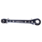 Hilmor® 1839045 Long Service Wrench, 1/2 x 9/16 in Hex and 3/16 x 1/4 in Square, 1.07 in OAL, Metal, Polished Chrome