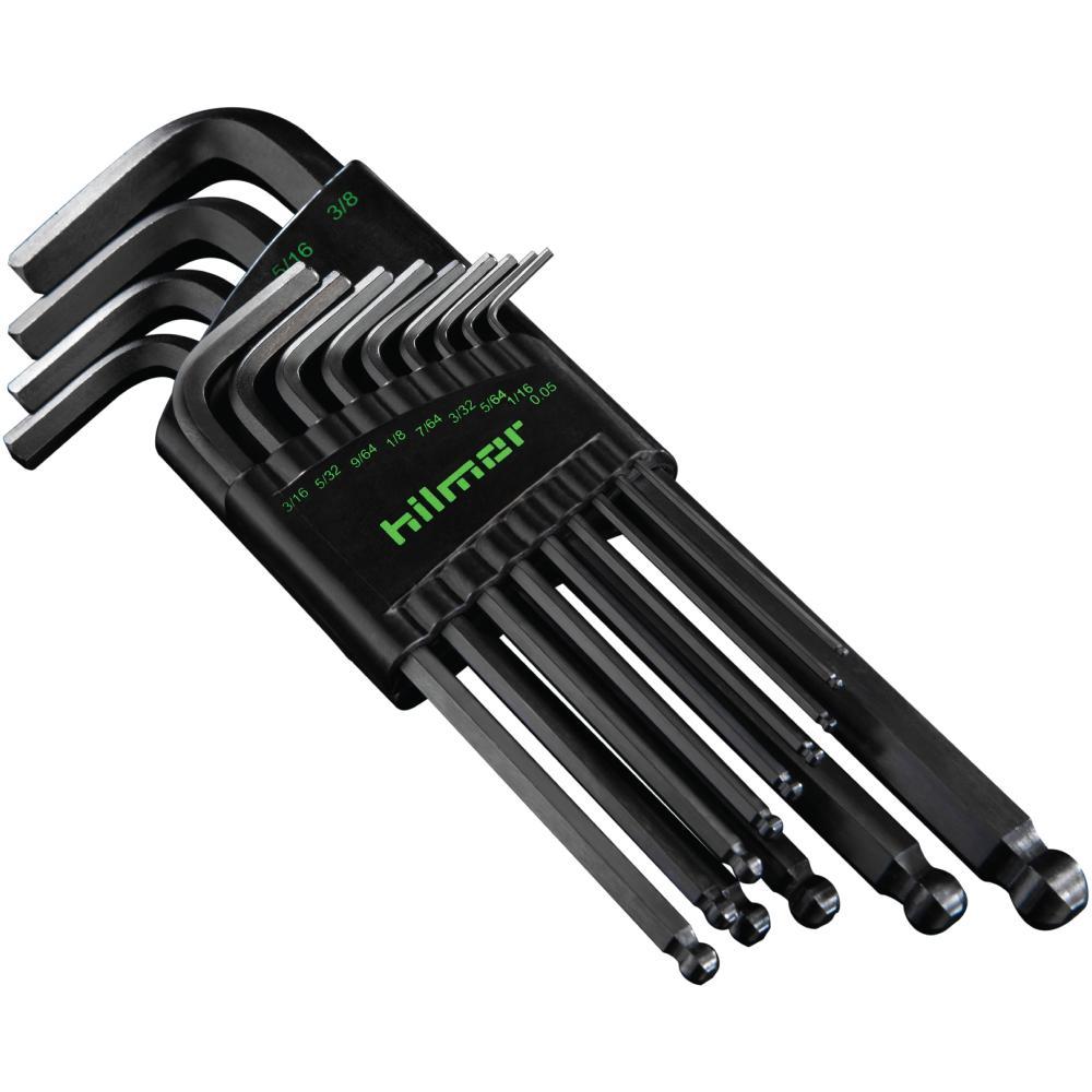 Ball End Hex Key Set - 13 Pieces - 0.05 to 3/8" Hex