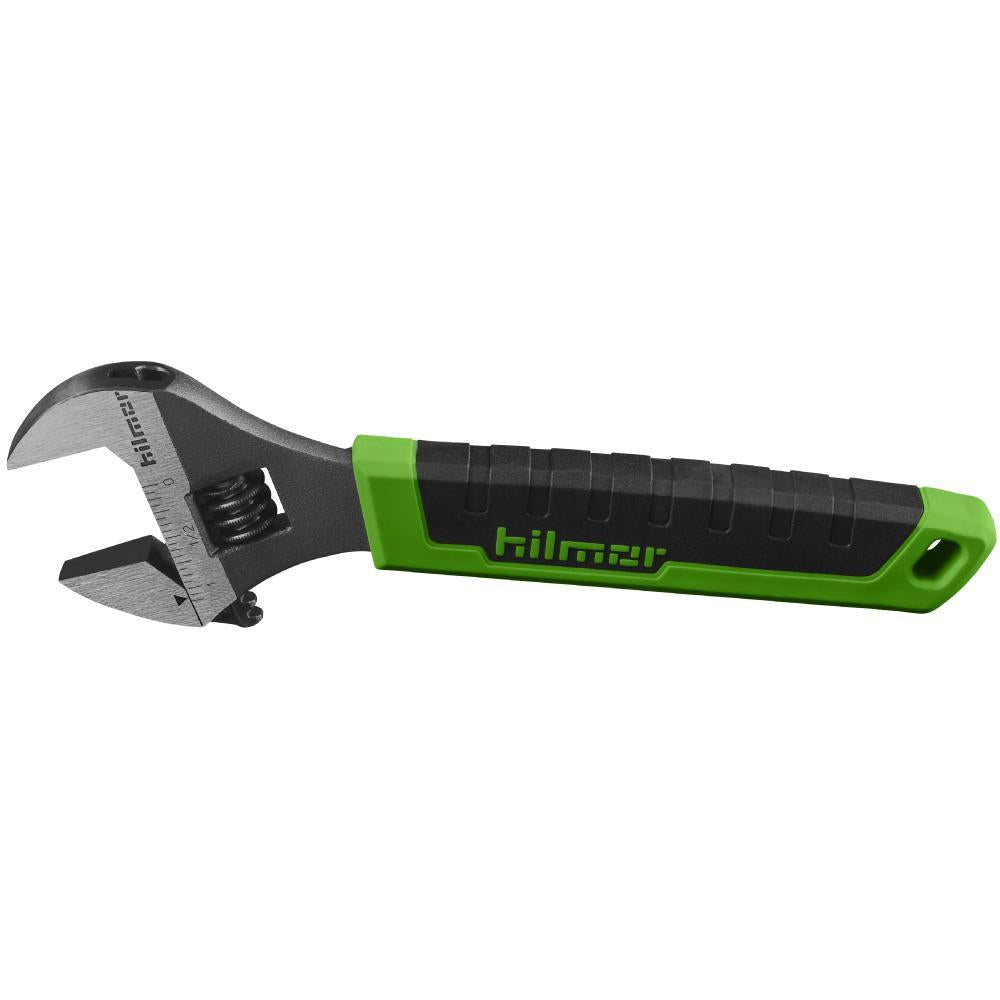 Hilmor® 1885370 Adjustable Wrench, 1-1/8 in, 8-1/4 in OAL, Metal Body