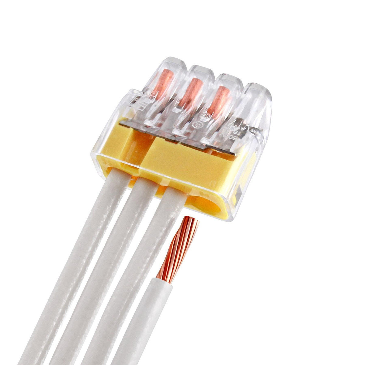 IDEAL® In-Sure™ 30-1034J Push-In Wire Connector, 20 to 12 AWG, 18 to 12 AWG, 18 to 14 AWG Solid/Stranded/Tin-Bonded Wire, Nylon/Polycarbonate