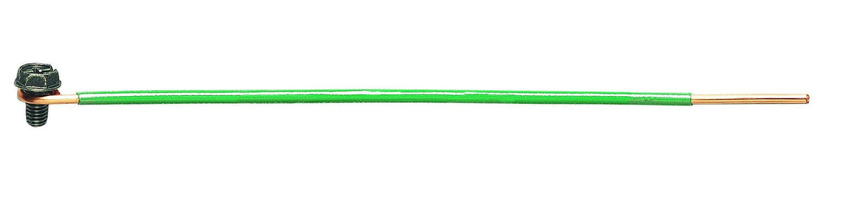 IDEAL® 30-3392 Grounding Tail, 12 AWG Solid Wire, 8 in L, Loop/Stripped End Terminal
