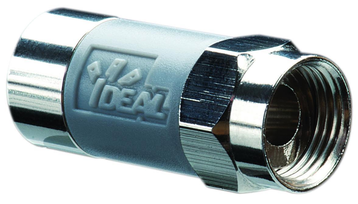 IDEAL® TLC™ 85-069 Tool Less Compression Connector, F-Connector Connector, 0.254 to 0.278 in Coaxial/RG-6 Cable