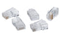 IDEAL® 85-346 8P8C Non-Keyed Round Modular Plug, Solid Conductor, Plastic