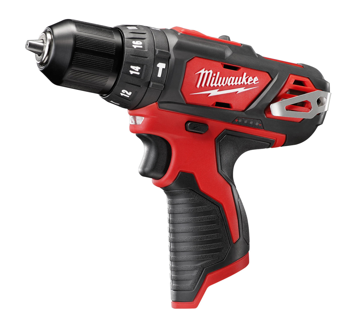 Milwaukee® M12™ 2408-20 Cordless Hammer Drill/Driver, 3/8 in Keyless Chuck, 12 VDC, 400/1500 rpm No-Load, Li-Ion Battery