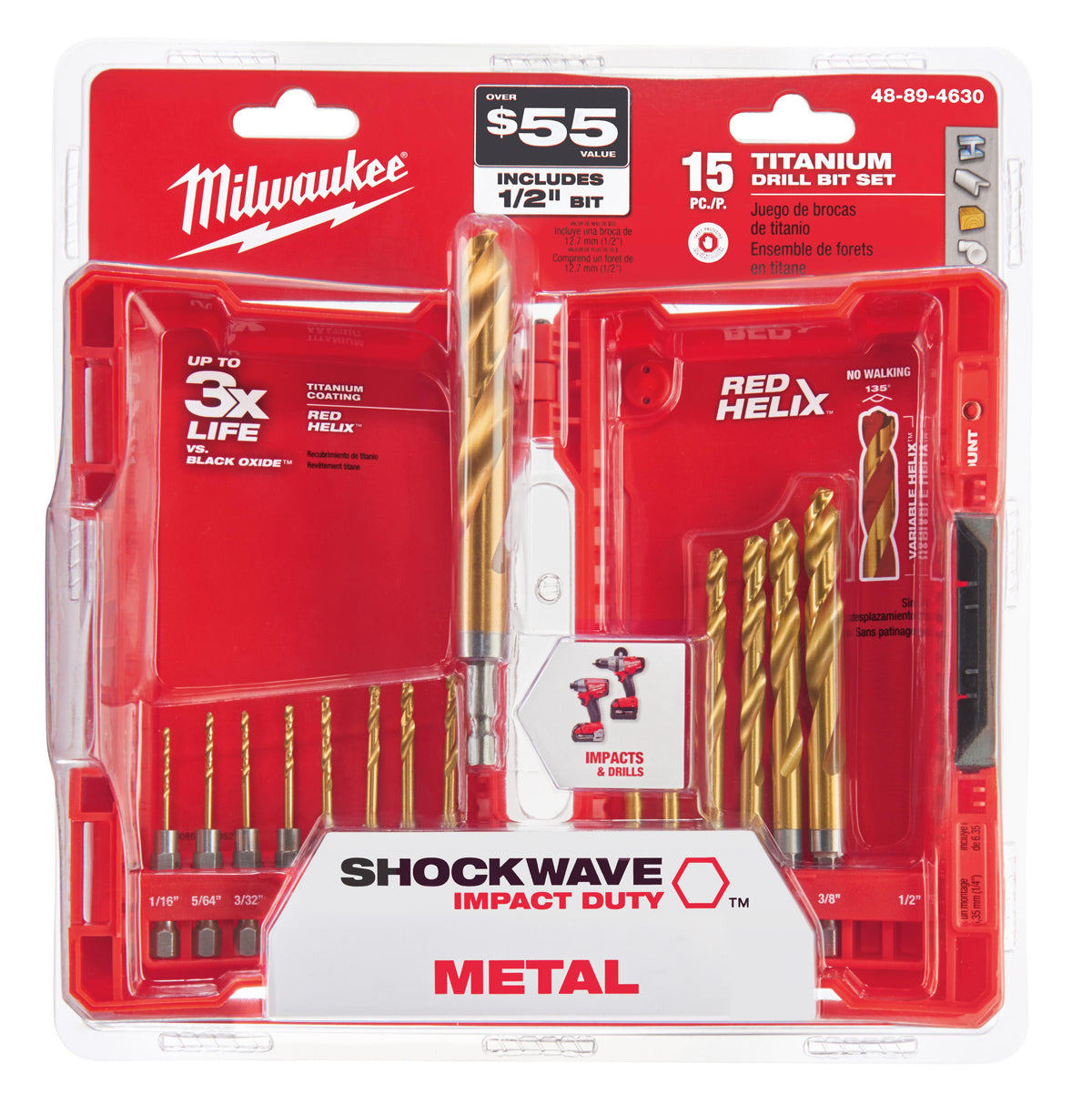 Impact Duty Drill Bit Kit - 15 Pieces