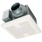 Panasonic WhisperCeiling® DC™ FV-0511VQL1 Round Duct Square Grille Ventilation Fan/Light With ECM Motor, L-Shaped Mounting Bracket, 120 V AC, Zinc Aluminum Magnesium Housing