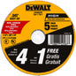 DeWALT® HP™ DW8062B5 Type 1 Thin Cut Cut-Off Wheel, 4-1/2 in Dia x 0.045 in THK, 7/8 in Center Hole, 60 Grit, Aluminum Oxide Abrasive