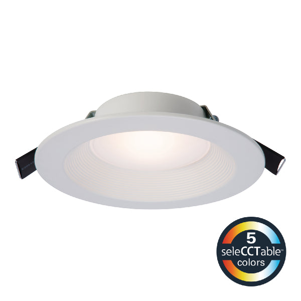 Halo RL6069S1EWHDM RL56-DM 6 in Aperture All Purpose Retrofit Downlight, 9 W Fixture, 120 V AC