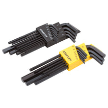 Stanley® 85-753 Long Arm Hex Key Set, 22 Pieces, 1/20 to 3/8 in, 1.5 to 10 mm Hex, ANSI Specified, Steel, Black Oxide