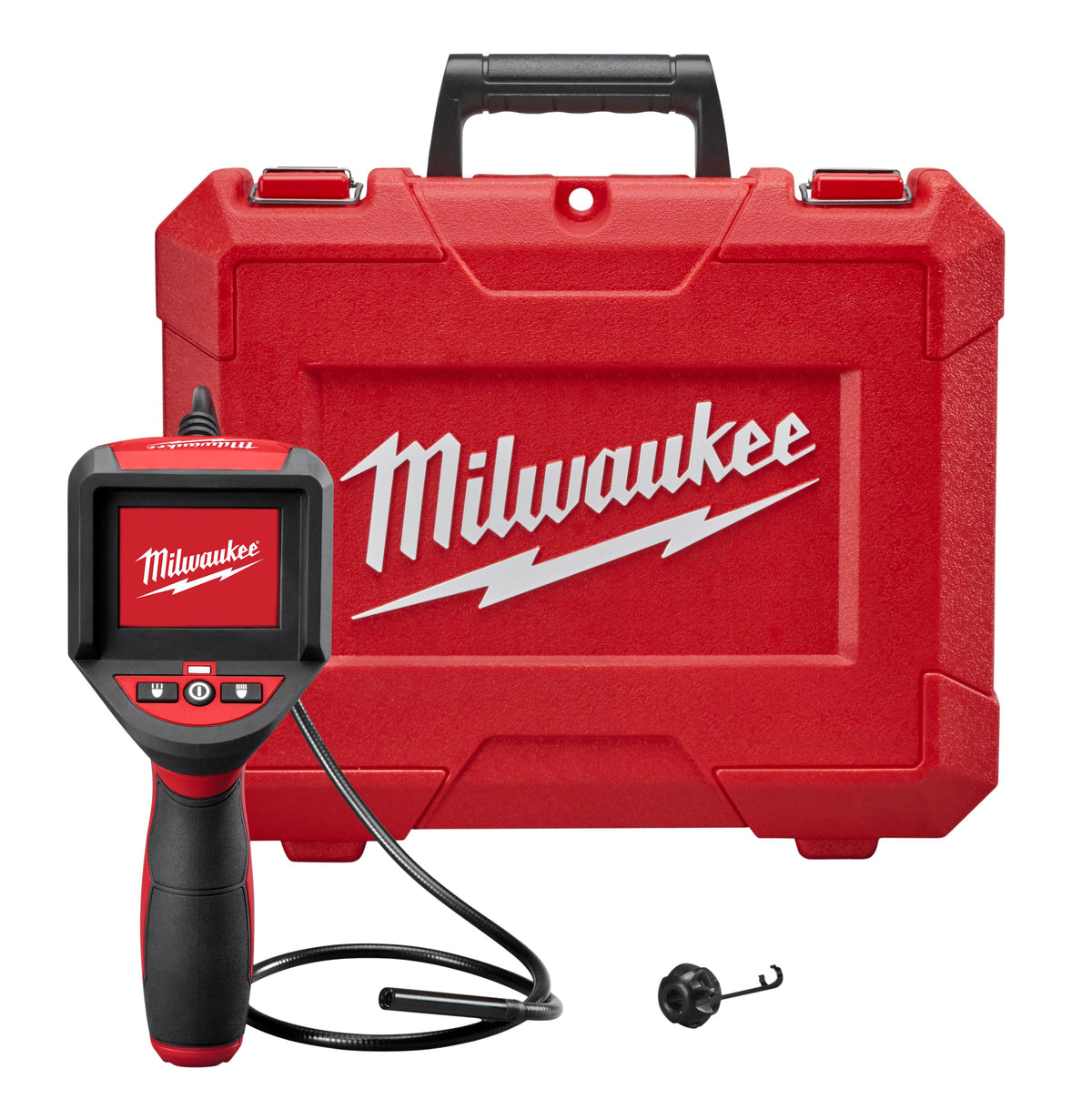 Milwaukee® 2309-20 Cordless Inspection Scope Kit, 9 mm Dia x 3 ft L Probe, LCD Display, Plastic, Black/Red