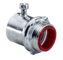 Southwire - Topaz 633SI Set Screw Connector With Insulated Throat, 1 in Trade, For Use With EMT Conduit to Box/Enclosure, Steel, Zinc Plated