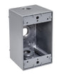 3-Hole Weatherproof Box with Knockout - Wall Mount - 1 Gangs