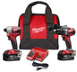 Milwaukee® M18™ 2893-22 2-Tool Brushless Compact Cordless Combination Kit, Tools: Hammer Drill/Driver, Impact Driver and Reciprocating Saw, 18 V DC, 2/4 Ah Lithium-Ion Li-Ion Battery, 2000/3400 rpm, 1/2 in Chuck