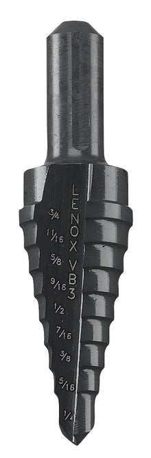 Step Drill Bit - 1/4" Dia Min Hole - HSS
