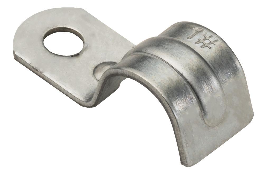 1-Hole Snap-On Conduit Strap - Steel - 14/2 to 10/3
