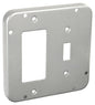 GARVIN® 72C48 Cover, 4-11/16 in L x 4-11/16 in W x 1/2 in D, Decorative/GFCI Receptacle and Toggle Switch Cover, Steel