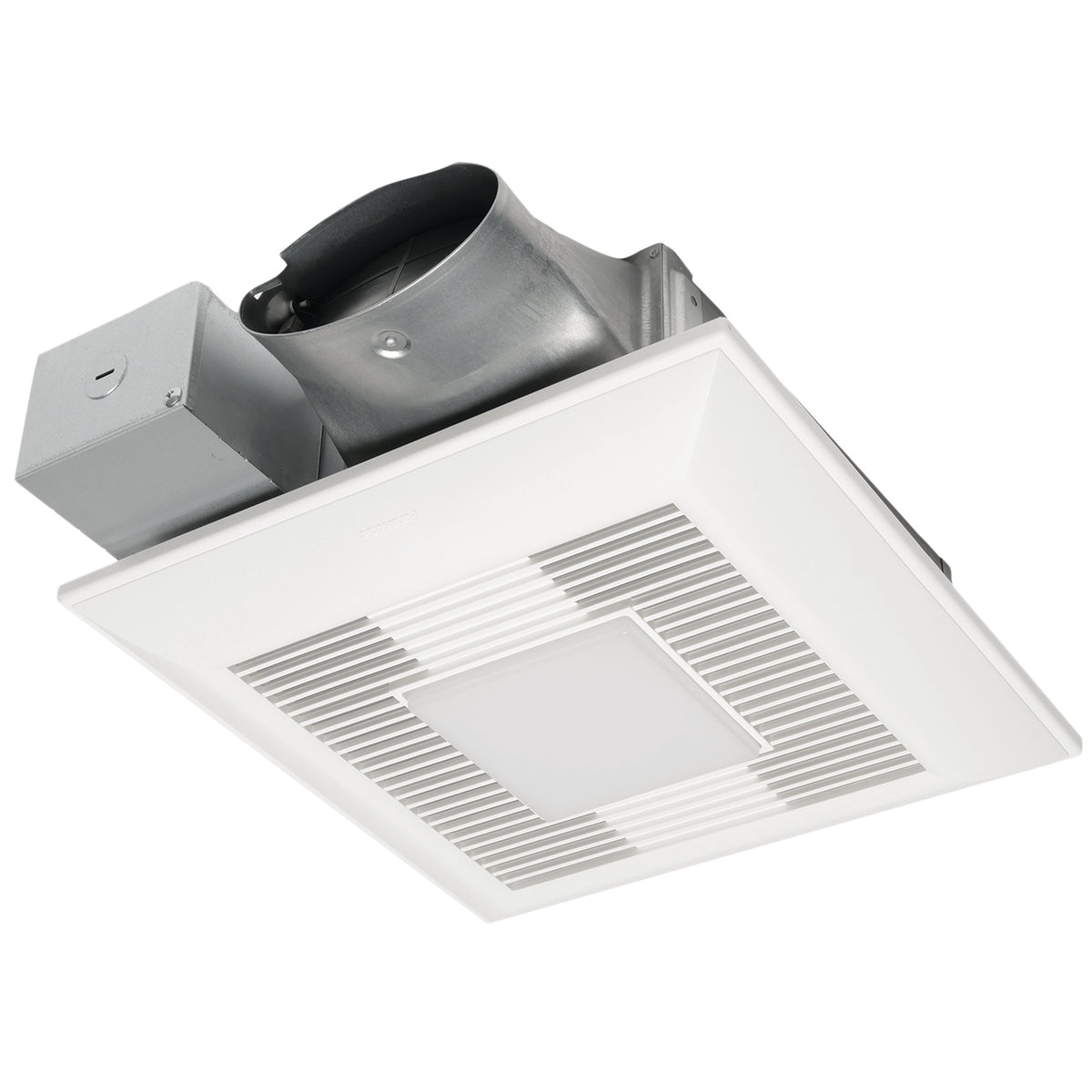 Panasonic WhisperValue® DC™ SmartFlow™ FV-0510VSL1 Ventilation Fan/Light With ECM Motor, L-Shaped Mounting Bracket, 120 V AC, Steel Housing