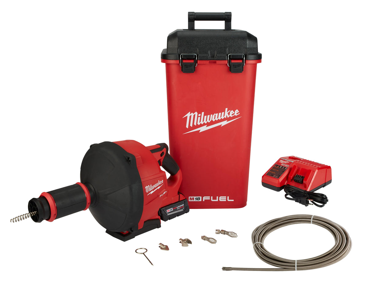 Milwaukee® M18 FUEL™ 2772B-21XC Kit Cordless Drain Gun Kit, 3 in Drain Line, 50 ft Max Run, 18 V DC, Plastic Housing