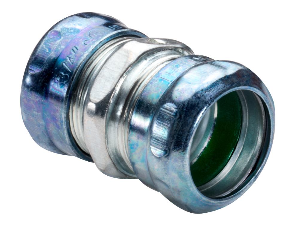 Southwire - Topaz 666SRT Concrete Tight Raintight Coupling, 2 in, For Use With EMT Conduit, Steel, Zinc Plated
