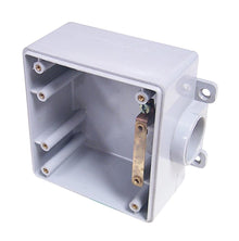 Southwire - Topaz 1285 1-Hole Type FSE SCH 40 Weatherproof Box With Knockout, PVC, 2 Gangs, 2 Outlets, 4-9/16 in H x 2-7/8 in W x 2-3/8 in D