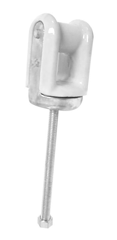 Heavy Duty Wire Holder - 5" L Screw - Porcelain/Steel