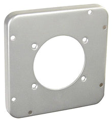 GARVIN® 72C50 Cover, 2.441 in Dia, 4-11/16 in L x 4-11/16 in W x 1/2 in D, 30 to 60 A Round Receptacle Cover, Steel