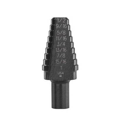 Self-Starting Step Drill Bit - 1" Dia Max Hole - HSS