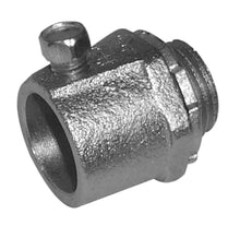 Southwire - Topaz 674S Set Screw Connector, 1-1/4 in Trade, For Use With Rigid/IMC Conduit to Outlet Box/Metal Enclosure, Malleable Iron, Zinc Plated