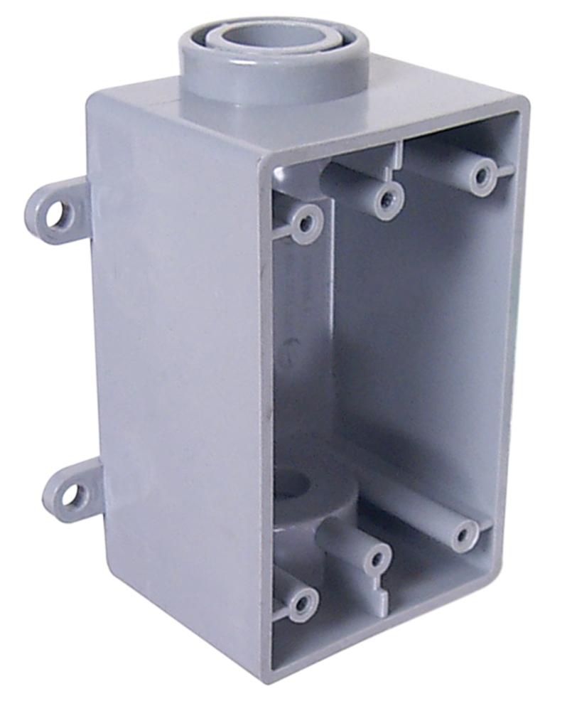 1-Hole Type Fsc SCH 40 Weatherproof Box with Knockout - PVC