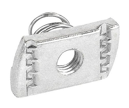 Short Spring Nut - Steel - 1/4-20 Unc Thread