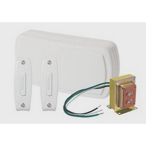 NuTone® BK120NBWH Rectangular Wired Door Chime Kit, Plastic, White