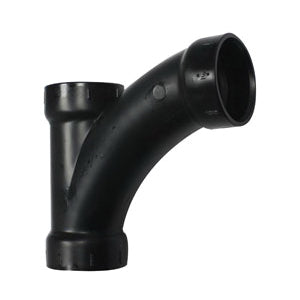 IPEX® 104301 Long Turn Single DWV Tee-Wye, 1-1/2 in Nominal, Hub End Style, ABS