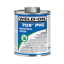 Weld-On® 705™ 10100 Low VOC Medium Body Solvent Cement With Applicator Cap, 0.25 pt Container, Clear