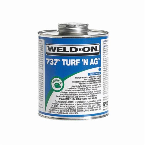 Weld-On® 737™ Turf N Ag™ 10990 Low VOC Medium Body Solvent Cement With Applicator Cap, 1 pt Container