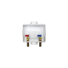 Water-Tite 82003 Center Drain Washing Machine Outlet Box With Quarter Turn Valve, White, Domestic