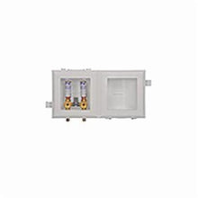 Water-Tite MultiBox™ 82920 Two Box Washing Machine Outlet Box System With Valve and Auxiliary Drain Box, PVC, Domestic