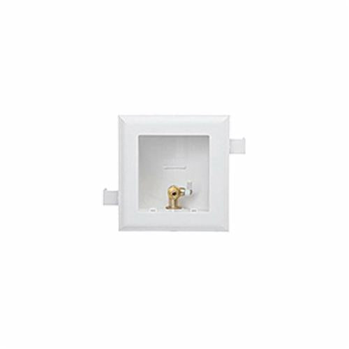 Water-Tite MultiBox™ 82937 Ice Maker Outlet Box With Quarter Turn Hammer Arrester Valve, PVC, Domestic