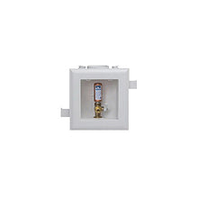 Water-Tite MultiBox™ 83069 Fire Rated Ice Maker Outlet Box With Quarter Turn Arrester Valve, PVC, Domestic
