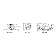 INFILTRATOR® Q4STDE Multi-Port Standard End Cap, For Use With Quick4® Series 52 in L x 34 in W x 12 in H Standard Chambers, 6 Port 26.4 in Additional Length per Trench, 8 in H Invert