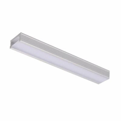 InvisiLED® LED-T-CH Rigid Light Channel With Frosted Polycarbonate Diffuser, For Use With InvisiLED® Tape Light, Aluminum