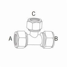 IPEX Duratec® Airline 438018 Reducing Tee, 1 x 1 x 3/4 in, Duratec, Brass