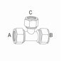 Duratec Airline Reducing Tee - Brass - 1 x 1 x 3/4"