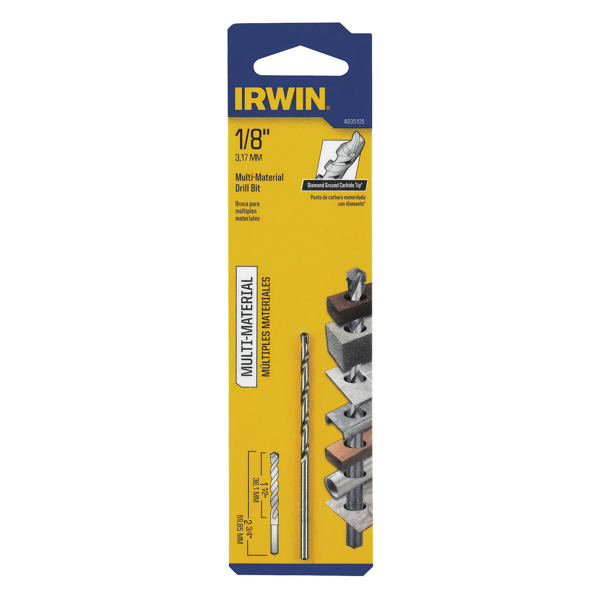 Multi-Material Jobber Length Drill Bit - 1/8" Drill - HSS