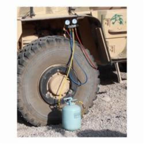 JB Industries 24233 Zeppelin® 2-Valve Charging Manifold, For Use With R-22, R-404A, R-410A Refrigerant, Aluminum, Domestic