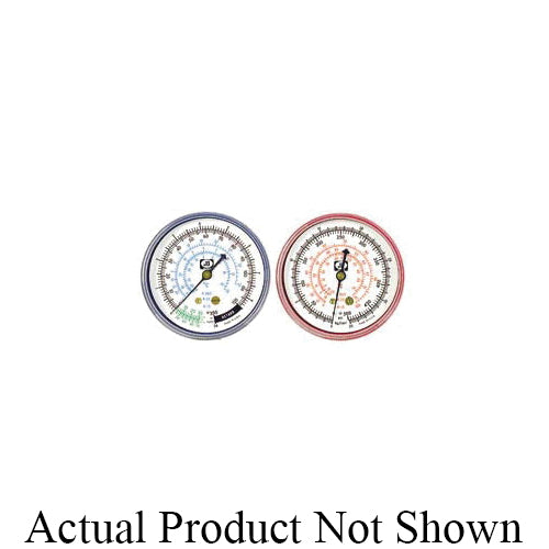 JB Industries 29384 Low Side Standard Compound Gauge, 30 in Hg to 120 psi, 1/8 in MNPT Connection, 2-1/2 in Dial