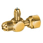 JB Industries A31856 Swivel Tee, 3/8 x 1/4 x 3/8 in Nominal, SAE x Access x Female SAE Swivel Nut