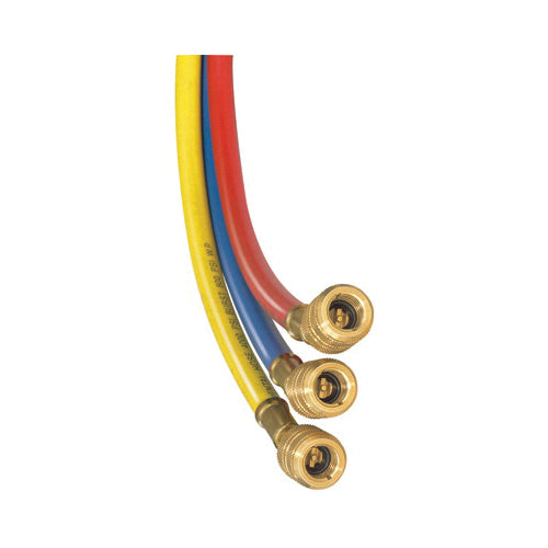JB Industries Kobra® CLS5-60B 1-Piece Enviro-Safe High Pressure Charging Hose With Secure Seal Fitting, 1/4 in, 60 in L, 800 psi, Kevlar®, Domestic