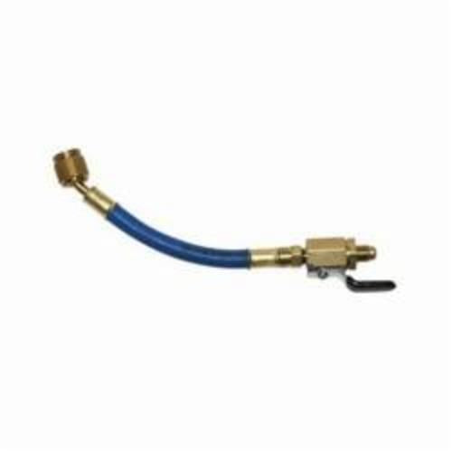 JB Industries Kobra® CLV-6R 1-Piece High Pressure Charging Hose With Shutoff Ball Valve, 1/4 in, 6 in L, 800 psi, Kevlar®, Domestic