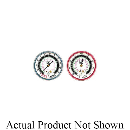 JB Industries M2-250B Low Side Standard Compound Gauge, 30 in Hg to 120 psi, 1/8 in MNPT Connection, 2-1/2 in Dial
